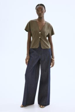 Batwing-Sleeved Cardigan