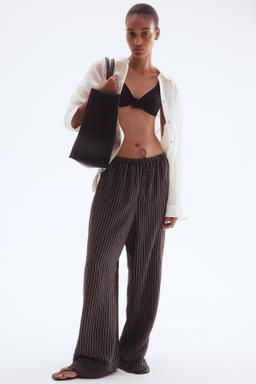 Wide-Leg Drawstring Pants