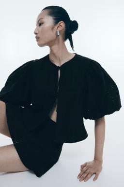 Eyelet-Embroidered Blouse