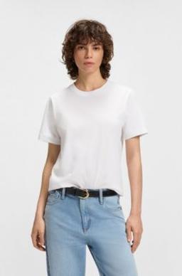 BOSS Cotton-jersey T-shirt in a relaxed fit - White Women's T-Shirts