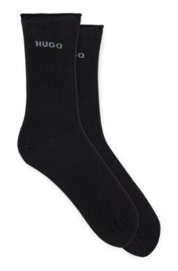 Two-pack of quarter-length socks with logo details- Black Women's Underwear, Pajamas, and Socks