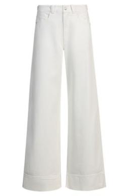 BOSS Relaxed-fit trousers in cotton twill - White Women's Pants