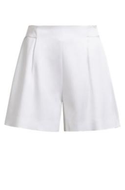 BOSS Relaxed-fit shorts with front pleats - White Women's Formal Pants