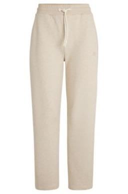 BOSS Cropped tracksuit bottoms with Double B monogram - White Women's Pants