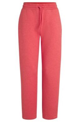 BOSS Cropped tracksuit bottoms with Double B monogram - Dark pink Women's Pants