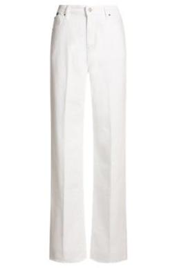 BOSS Relaxed-fit jeans in white Egyptian-cotton denim - White Women's Pants