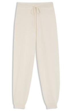 BOSS Cashmere tracksuit bottoms with cuffed hems - White Women's Pants