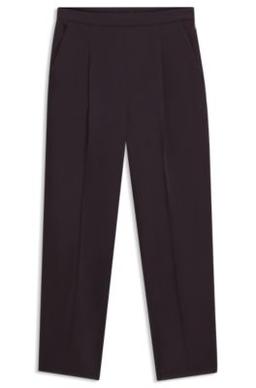 BOSS Regular-fit trousers with tapered leg - Light Purple Women's Formal Pants