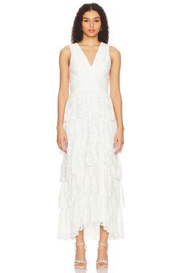 Cascading Ruffle Maxi Dress