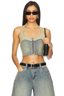 Roxie Denim Halter Top