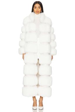 X Revolve The Diamond Luxe Full Length Faux Fur Coat