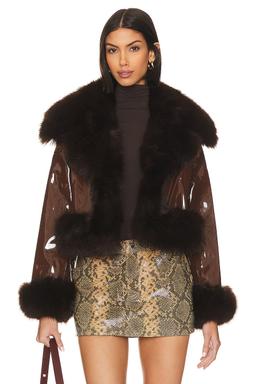 Faux Leather & Fur Jacket