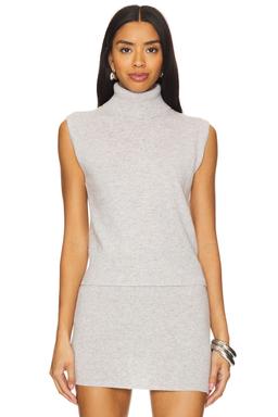 Cashmere Sleeveless Roll Neck Top