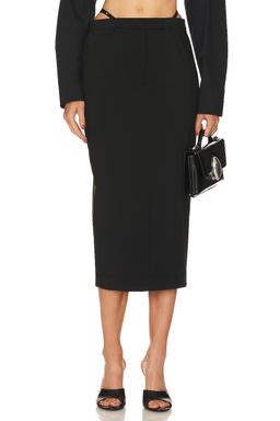 Fitted Long Skirt With Logo And Elastic G String