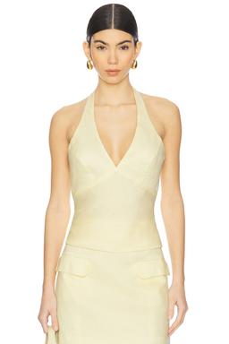 Paola Halter Linen Top
