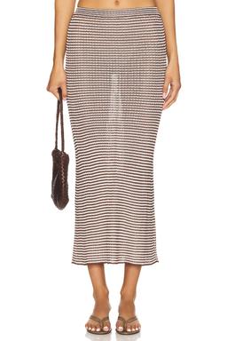 Micro Stripe Rib Skirt