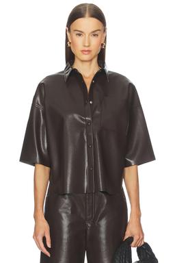 Frances Cropped Cape Button Up