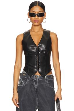 Roz Faux Leather Vest