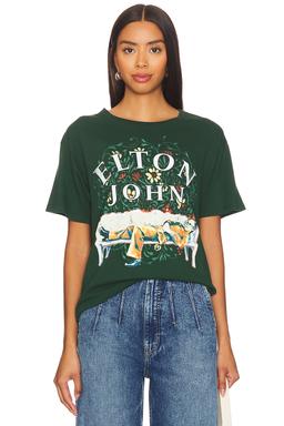 Elton John Floral Boyfriend Tee Shirt