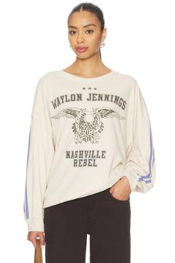 Waylon Jennings Nashville Rebel Os Long Sleeve Tee