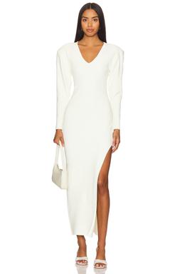 Strong Shoulder Maxi Dress