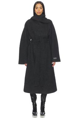 x Coco Silje Manteco Wool Funnel Neck Coat