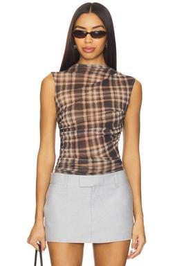 Mesh Sleeveless Twist Top
