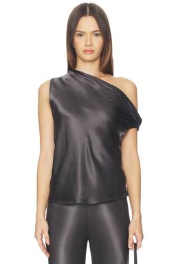 Satin Bias Off-shoulder Top