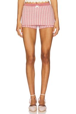 Gingham Knit Skort