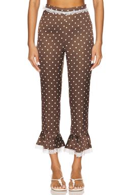 Chocolate Dot Capri Pant