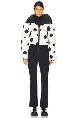 X Revolve Jumpsuit in Dot Cream & Black