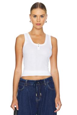 Cotton Rib Henley Tank