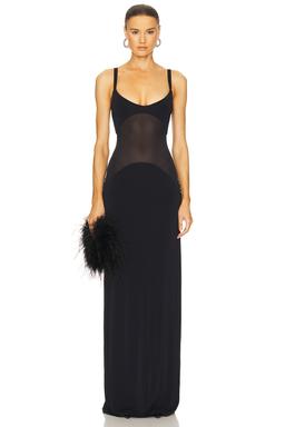 Sheer Knit Curve Maxi Dress