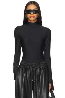 x Mona Kattan Mock Neck Bodysuit