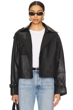 Luna Leather Trench Jacket