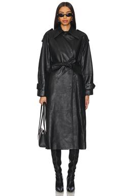 Lilith Leather Trench Coat