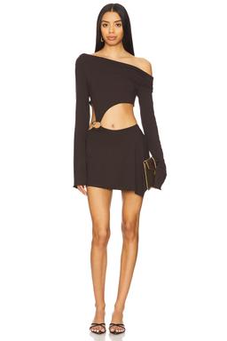 Trim Asymmetric Dress