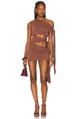 Mena Knotted Mini Dress
