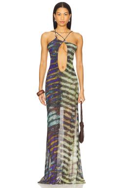 Strappy Maxi Dress With Trim