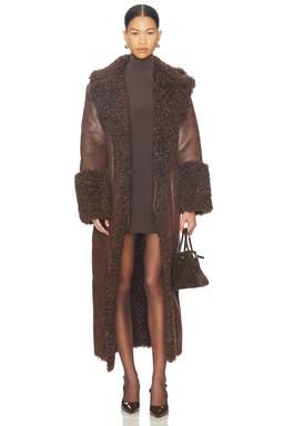 Polly Faux Fur Trench Coat