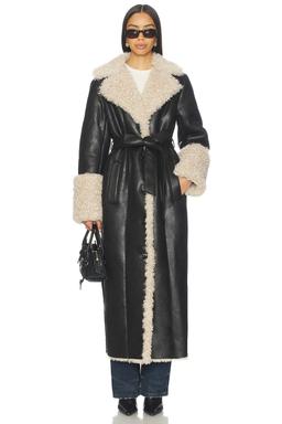 Polly Faux Fur Trench Coat