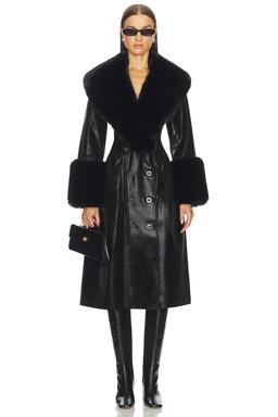 Juliette Faux Leather Coat
