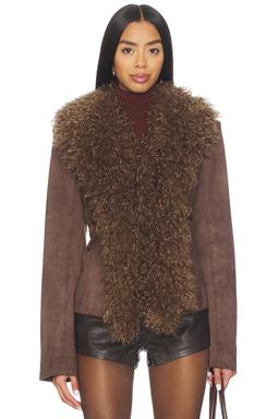Alena Faux Suede Coat
