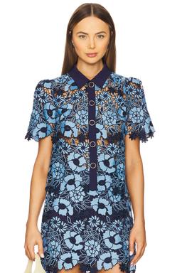 Addison Two Tone Floral Lace Top