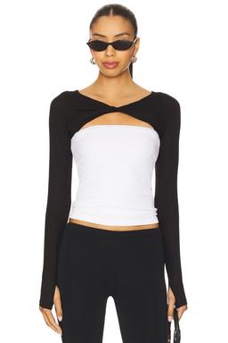Ace Long Sleeve Knotted Neck Top