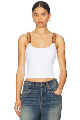 Leather Strap Tank Top