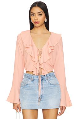 Denise Ruffle Tie Top