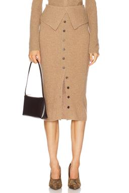 Ribbed Asymmetrical Skirt