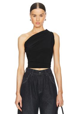 One Shoulder Peasant Top