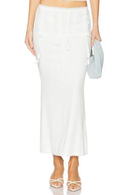 White Lace Patchwork Skirt